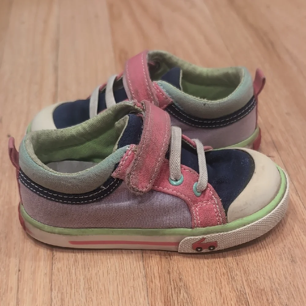 See Kai Run Kids' Navy and Pink Sneakers - Picture 5 of 6